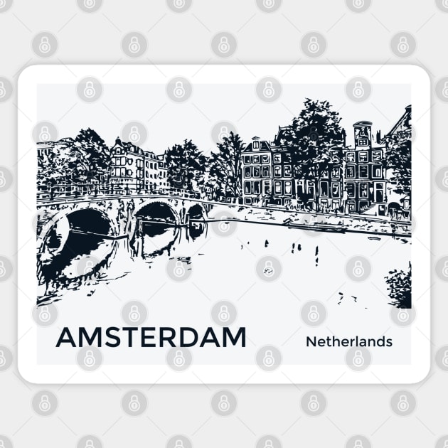 Amsterdam Netherlands Sticker by Lakeric